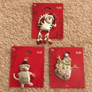 Set of 3 Holiday Pins, BNWT